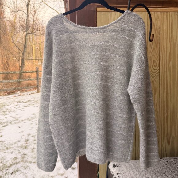 Sezane Gaspard Grey & Silver Knit Cardigan - Picture 7 of 10